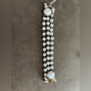 TRIFARI VINTAGE MILK GLASS FRUIT BRACELET